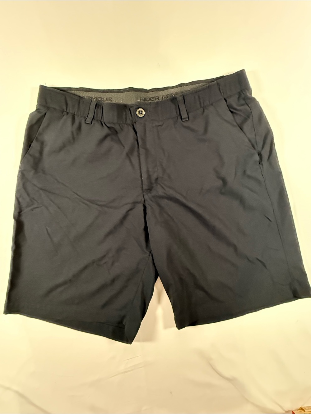 Under Armour Men's Black Flat-Front Performance Shorts